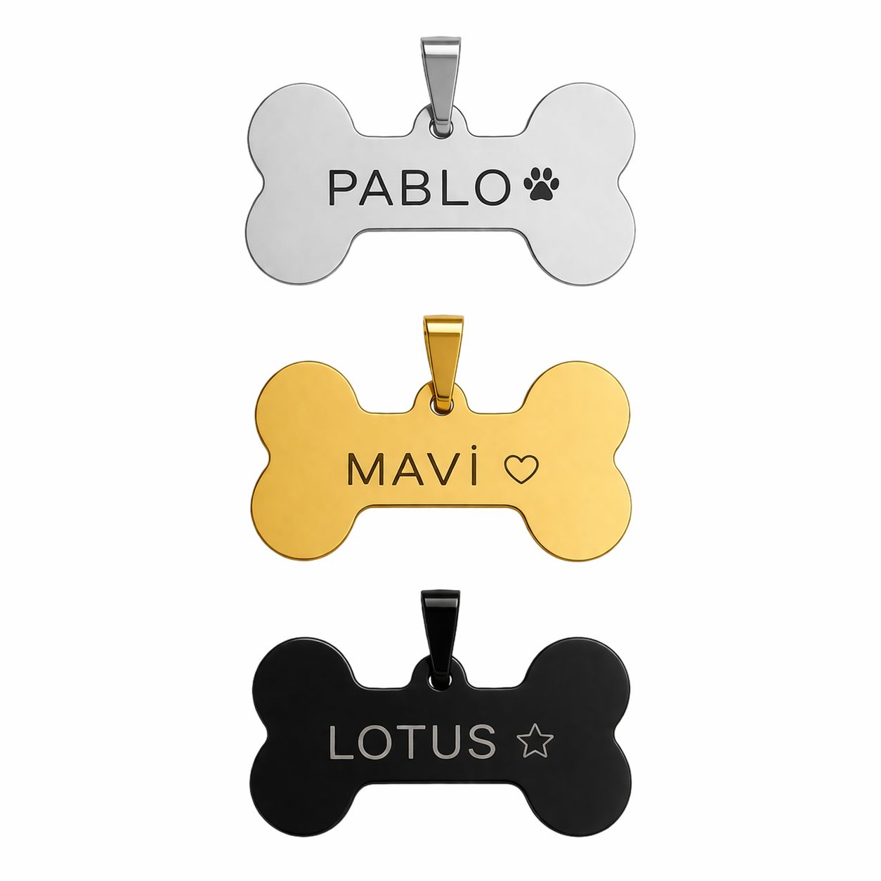 Kemik Künye - Pet İsimlik